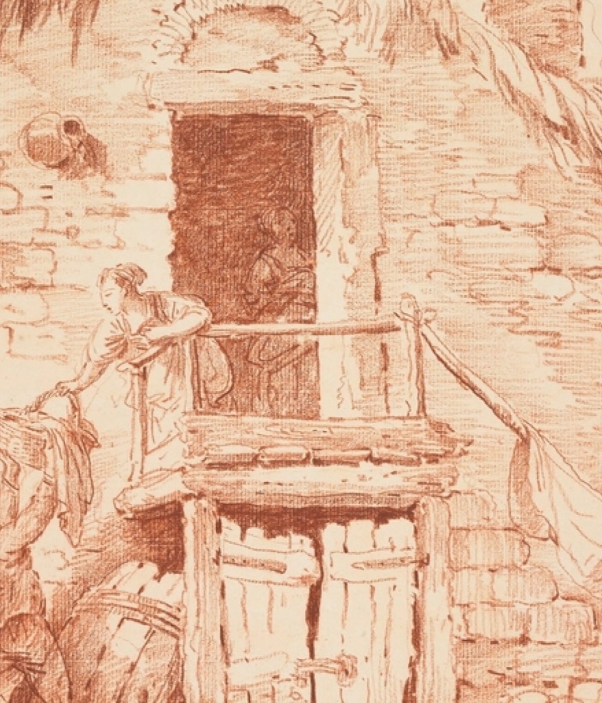 A stone cottage on a hillside